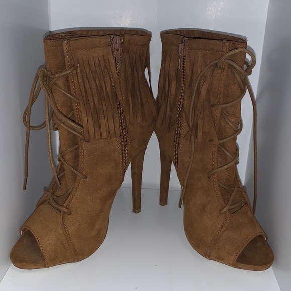 JustFab open toe booties - 8 - Picture 4 of 6